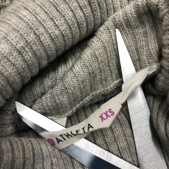 Athleta Women Mock Neck Sweater Dress Size XXS Extra Fine Merino Wool M021 -30 - Picture 5 of 13